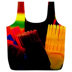 Plastic Brush Color Yellow Red Full Print Recycle Bag (XXL)