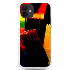 Plastic Brush Color Yellow Red iPhone 12/12 Pro TPU UV Print Case