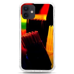 Plastic Brush Color Yellow Red iPhone 12 mini TPU UV Print Case	