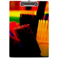 Plastic Brush Color Yellow Red A4 Acrylic Clipboard