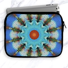 Pattern Blue Brown Background- Apple Ipad 2/3/4 Zipper Cases by Amaryn4rt