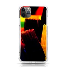 Plastic Brush Color Yellow Red iPhone 11 Pro Max 6.5 Inch TPU UV Print Case