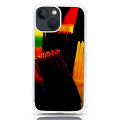 Plastic Brush Color Yellow Red Iphone 13 Mini Tpu Uv Print Case by Amaryn4rt