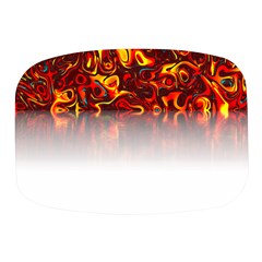 Effect Pattern Brush Red Mini Square Pill Box by Amaryn4rt