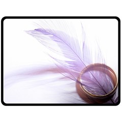 Ring Feather Marriage Pink Gold Fleece Blanket (large) by Amaryn4rt