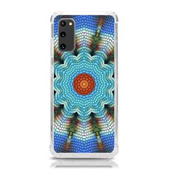 Pattern Blue Brown Background- Samsung Galaxy S20 6 2 Inch Tpu Uv Case by Amaryn4rt