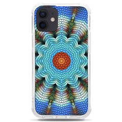 Pattern Blue Brown Background- Iphone 12 Mini Tpu Uv Print Case	 by Amaryn4rt