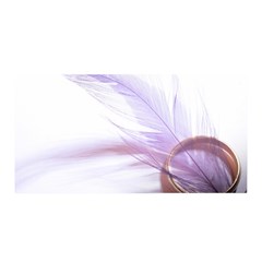 Ring Feather Marriage Pink Gold Satin Wrap 35  X 70  by Amaryn4rt