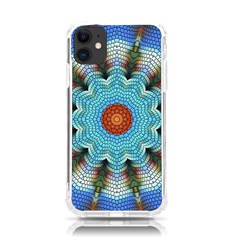 Pattern Blue Brown Background- Iphone 11 Tpu Uv Print Case by Amaryn4rt