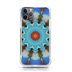 Pattern Blue Brown Background- Iphone 11 Pro 5 8 Inch Tpu Uv Print Case by Amaryn4rt