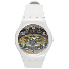 Peace Monument Werder Mountain Round Plastic Sport Watch (m) by Amaryn4rt