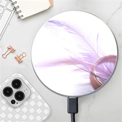 Ring Feather Marriage Pink Gold Wireless Fast Charger(white) by Amaryn4rt