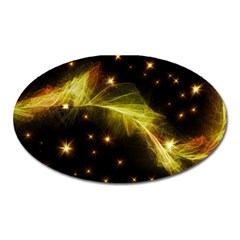 Particles Vibration Line Wave Oval Magnet by Amaryn4rt