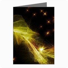 Particles Vibration Line Wave Greeting Cards (pkg Of 8) by Amaryn4rt