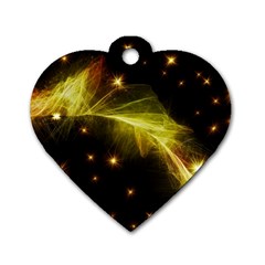 Particles Vibration Line Wave Dog Tag Heart (one Side) by Amaryn4rt