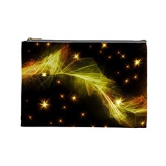 Particles Vibration Line Wave Cosmetic Bag (large) by Amaryn4rt