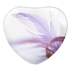 Ring Feather Marriage Pink Gold Heart Glass Fridge Magnet (4 Pack) by Amaryn4rt