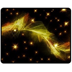 Particles Vibration Line Wave Two Sides Fleece Blanket (medium) by Amaryn4rt