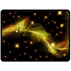 Particles Vibration Line Wave Two Sides Fleece Blanket (large) by Amaryn4rt