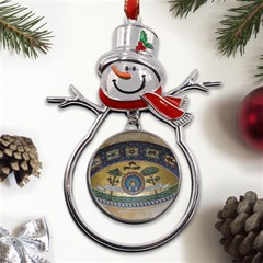 Peace Monument Werder Mountain Metal Snowman Ornament by Amaryn4rt