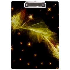 Particles Vibration Line Wave A4 Acrylic Clipboard by Amaryn4rt