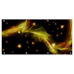 Particles Vibration Line Wave Banner And Sign 8  X 4  by Amaryn4rt