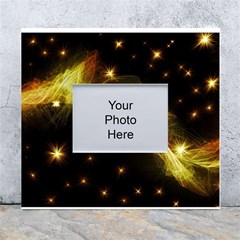 Particles Vibration Line Wave White Wall Photo Frame 5  X 7  by Amaryn4rt