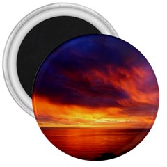 Sunset The Pacific Ocean Evening 3  Magnets by Amaryn4rt