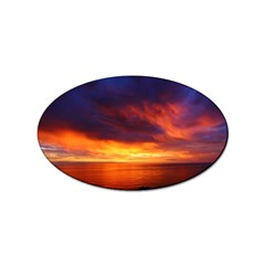 Sunset The Pacific Ocean Evening Sticker Oval (10 Pack) by Amaryn4rt