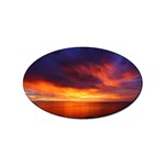 Sunset The Pacific Ocean Evening Sticker Oval (10 pack) Front