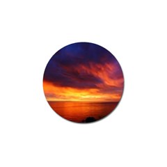 Sunset The Pacific Ocean Evening Golf Ball Marker by Amaryn4rt