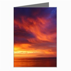 Sunset The Pacific Ocean Evening Greeting Card by Amaryn4rt