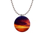 Sunset The Pacific Ocean Evening 1  Button Necklace Front