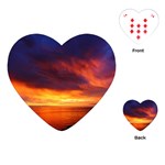 Sunset The Pacific Ocean Evening Playing Cards Single Design (Heart) Front