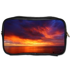 Sunset The Pacific Ocean Evening Toiletries Bag (two Sides) by Amaryn4rt