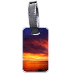 Sunset The Pacific Ocean Evening Luggage Tag (two Sides) by Amaryn4rt