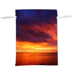 Sunset The Pacific Ocean Evening Lightweight Drawstring Pouch (xl) by Amaryn4rt