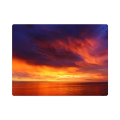 Sunset The Pacific Ocean Evening Premium Plush Fleece Blanket (mini) by Amaryn4rt