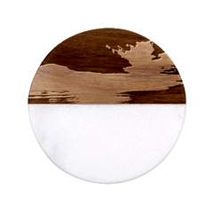 Sunset The Pacific Ocean Evening Classic Marble Wood Coaster (round)  by Amaryn4rt