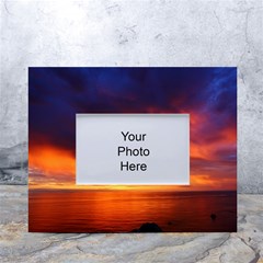 Sunset The Pacific Ocean Evening White Tabletop Photo Frame 4 x6  by Amaryn4rt