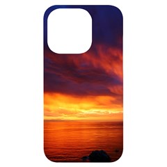 Sunset The Pacific Ocean Evening Iphone 14 Pro Black Uv Print Case by Amaryn4rt