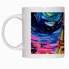 Eiffel Tower Starry Night Print Van Gogh White Mug by Modalart