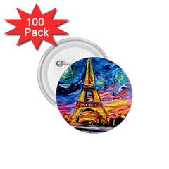 Eiffel Tower Starry Night Print Van Gogh 1 75  Buttons (100 Pack)  by Modalart