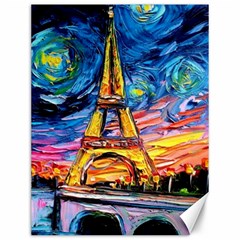 Eiffel Tower Starry Night Print Van Gogh Canvas 12  X 16  by Modalart