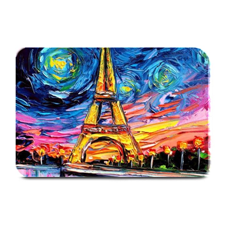 Eiffel Tower Starry Night Print Van Gogh Plate Mats