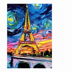 Eiffel Tower Starry Night Print Van Gogh Small Garden Flag (two Sides) by Modalart