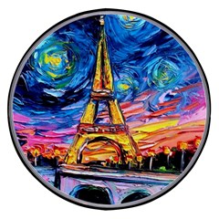 Eiffel Tower Starry Night Print Van Gogh Wireless Fast Charger(black) by Modalart