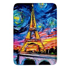 Eiffel Tower Starry Night Print Van Gogh Rectangular Glass Fridge Magnet (4 Pack) by Modalart