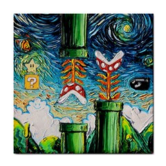 Cartoon Game Games Starry Night Doctor Who Van Gogh Parody Tile Coaster by Modalart