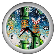 Cartoon Game Games Starry Night Doctor Who Van Gogh Parody Wall Clock (silver) by Modalart